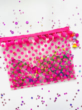 Load image into Gallery viewer, Pink Halloween Sequin Mix Pouch &amp; Charm
